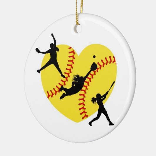 Softball meisjes kerst ornament (Links)
