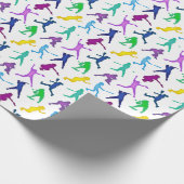 Softball-meisjes Multi-Color Cadeaupapier (Hoek)