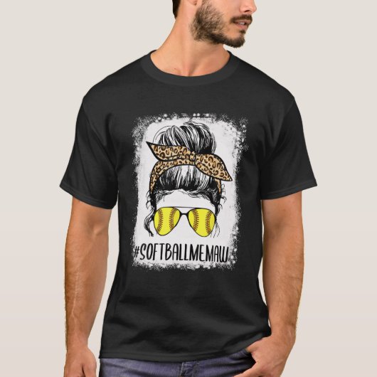 Softball Memaw Life Leopard T-shirt (Voorkant)