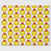 Softball met kerstbal cadeaupapier (Vlak)