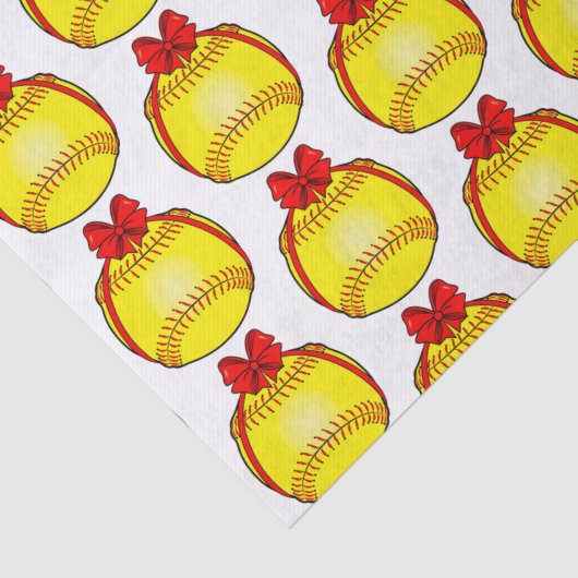 Softball met kerstbal tissuepapier (Detail)