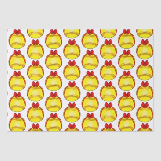 Softball met kerstbal tissuepapier (Voorkant)