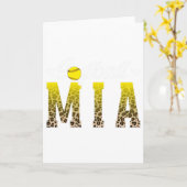 Softball Mia Leopard Grandma Mia Of A Softball Pla Kaart (Gele Bloem)