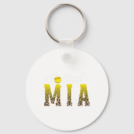 Softball Mia Leopard Grandma Mia Of A Softball Pla Sleutelhanger (Voorkant)