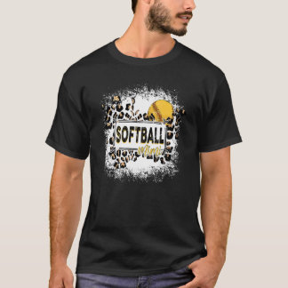 Softball Mimi luipaard gebleekte softball wedstrij T-shirt