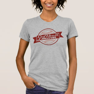Softball Moeder, met naam & nummer Print T-shirt
