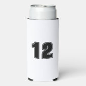 Softball Moeder Schattig Aangepast Nummer Seltzer Blikjeskoeler (Seltzer Achterkant)