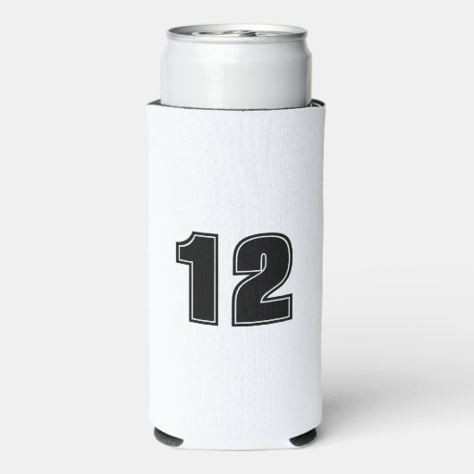 Softball Moeder Schattig Aangepast Nummer Seltzer Blikjeskoeler (Seltzer Achterkant)