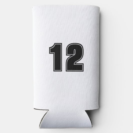 Softball Moeder Schattig Aangepast Nummer Seltzer Blikjeskoeler (Achterkant)