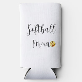 Softball Moeder Schattig Aangepast Nummer Seltzer Blikjeskoeler