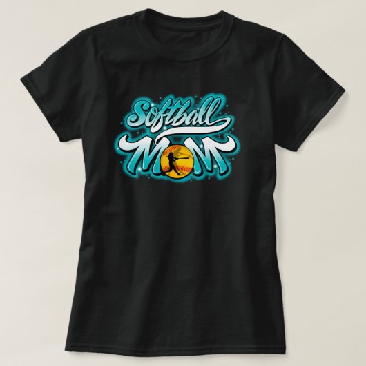 Softball Moeder t-shirt (Design voorkant)