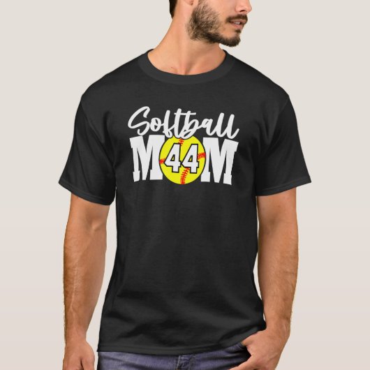 Softball-moedernummer 44 t-shirt (Voorkant)
