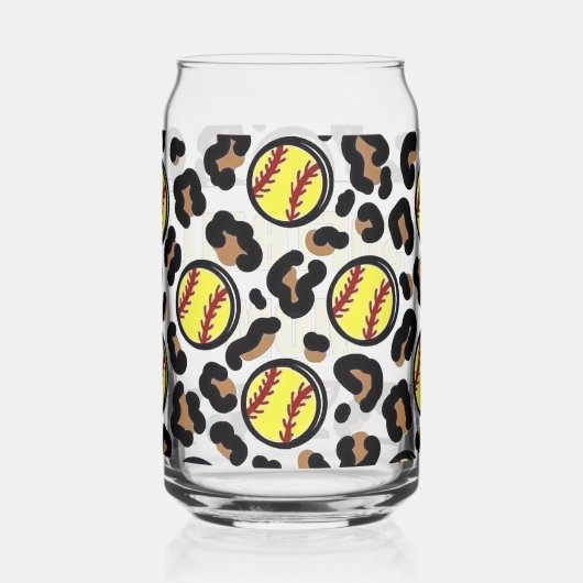 Softball mom blikvorm glas (Rechts)