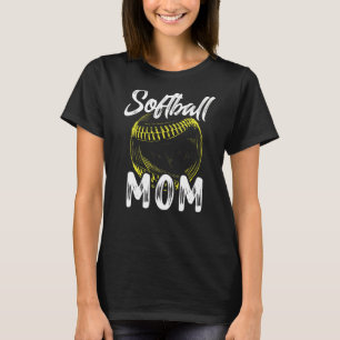Softball Mom For Women Family Matching Players Mot T-shirt