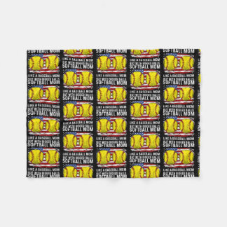 Softball Mom Like A Baseball Mom But With Bigger Fleece Deken