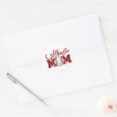 Softball MOM Ronde Sticker (Envelop)