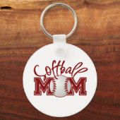 Softball MOM Sleutelhanger (Voorkant)