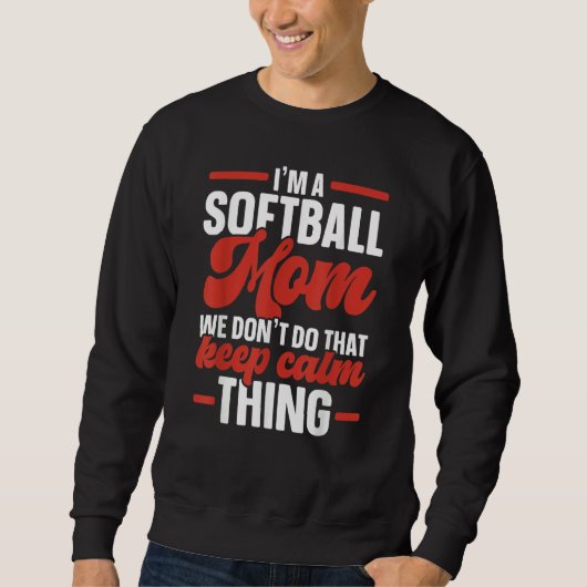 Softball Mom Softball Player Pitcher Catcher Sport Trui (Voorkant)