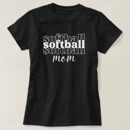 Softball Mom | speeldag | Softbal Mama Black T-shirt