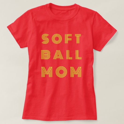 Softball Mom | speeldag | Softbal Mama Black T-shirt (Design voorkant)