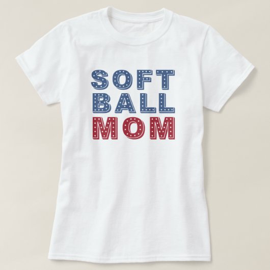 Softball Mom | speeldag | Softbal Mama T-shirt (Design voorkant)