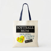 SOFTBALL MOM: ZOALS EEN BOSS TOTE BAG (Voorkant)