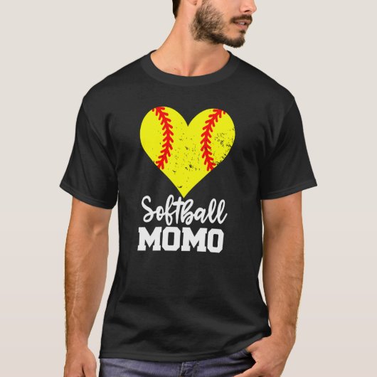 Softball Momo Softball Heart Grandma Momo T-shirt (Voorkant)