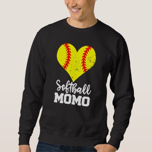 Softball Momo Softball Heart Grandma Momo Trui (Voorkant)