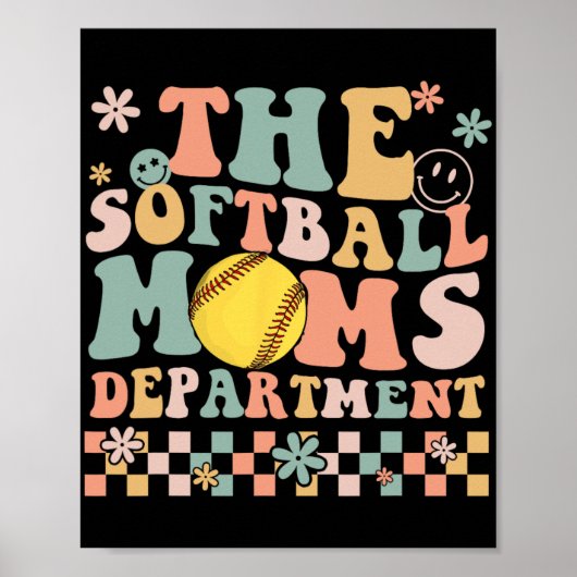 Softball Moms Department Leuke Moederdag Kostuum Poster (Voorkant)