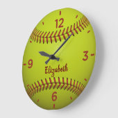 Softball Monogram Acrylwandsluiting Grote Klok (Hoek)