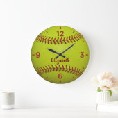 Softball Monogram Acrylwandsluiting Grote Klok (Huis)