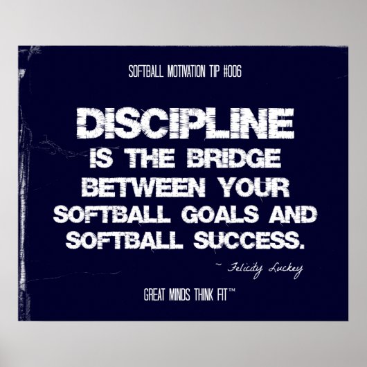 Softball Motivation 006 Poster (Voorkant)