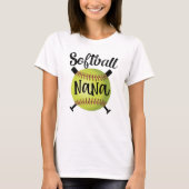 Softball Nana Womens Grandma Granddochter game T-shirt (Voorkant)