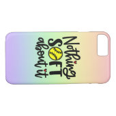 Softball - Niets zacht over iPhone-draagtas Case-Mate iPhone Case (Achterkant (Horizontaal))
