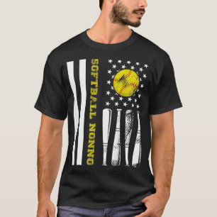 Softball Nonno Baseball Speler Lover USA American T-shirt