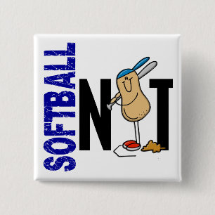 Softball Nut 1 Vierkante Button 5,1 Cm