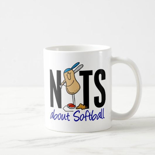 Softball Nut 2 Koffiemok (Rechts)