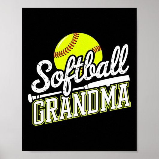 Softball Oma _5 Poster (Voorkant)