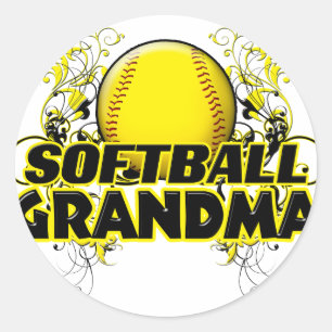 Softball Oma (kruis).png Ronde Sticker