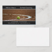 Softball op een Softball Field Photo Visitekaartje (Voorkant / Achterkant)