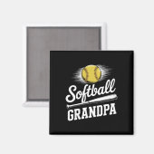 Softball Opa _2 Magneet (Voorkant / Achterkant)