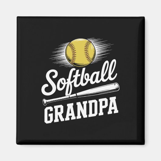 Softball Opa _2 Magneet (Voorkant)