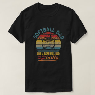 Softball pa als een honkbal papa-definitie  t-shirt