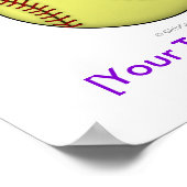 Softball-Paars Poster (Hoek)