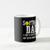 Softball Pap als een honkbal, maar met grotere bal Koffiemok (Voorkant rechts)