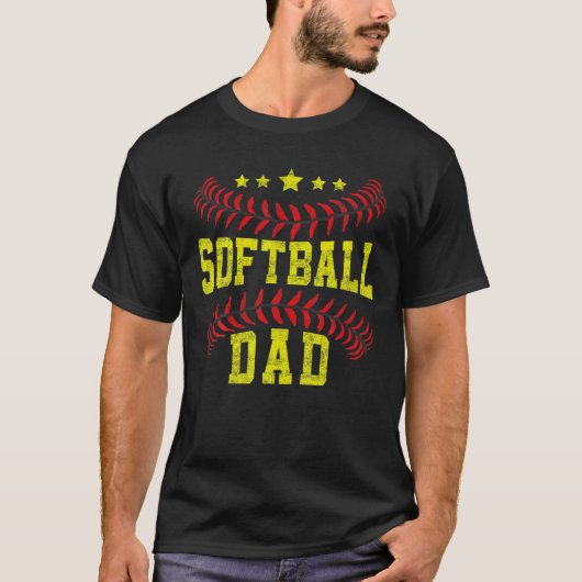 Softball Pap Fethers Day Outfit for papa Papa T-shirt (Voorkant)