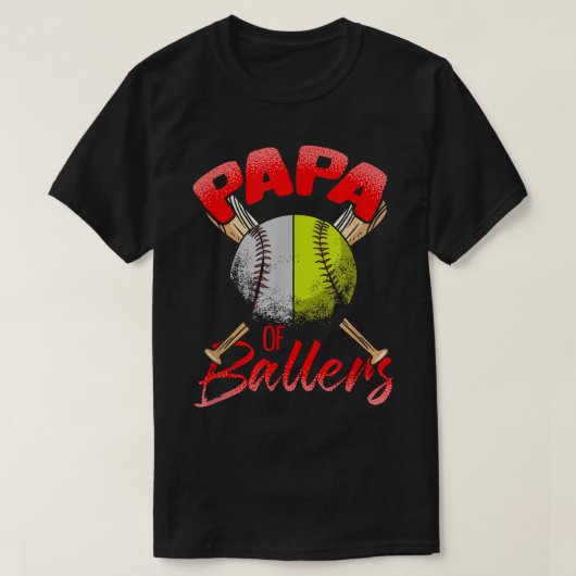 Softball Pap Pitcher Man Baseball Bat Husband T-shirt (Design voorkant)