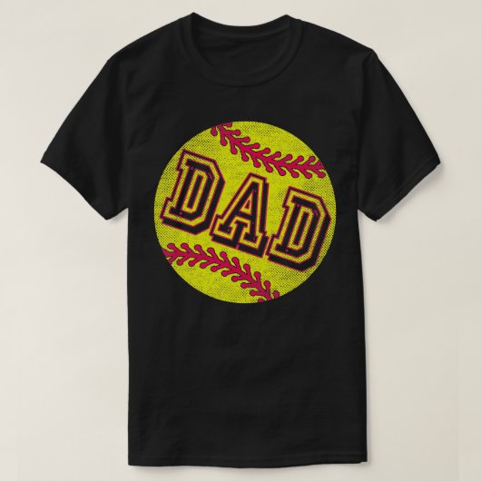 Softball Pap Retro Fathers Day Softball T-shirt (Design voorkant)