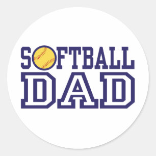 Softball Pap Ronde Sticker