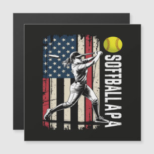 Softball Papa Amerikaans Amerikaanse vlag